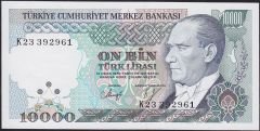 7.Emisyon 4.Tertip 10000 Lira K23 392961 Çil