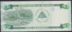 Nikaragua 10 Cordabas 2002 Çil Pick 191
