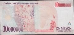 7.Emisyon 10000000 Lira C05 469401 Çok Temiz+