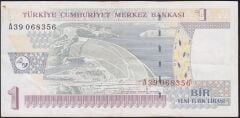 8.Emisyon 1 YTL A39 068356 Çok Temiz+