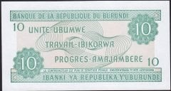 Burundi 10 Frank 1997 Çil Pick 33d