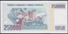 7.Emisyon 1.Tertip 250000 Lira C42 795884 Çilaltı Çil