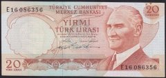 6.EMİSYON 2.TERTİP 20 LİRA E16 086356 ÇÇT