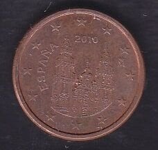 Avrupa Birliği 1 Euro Cent 2010 İspanya