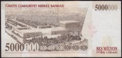 7.Emisyon 5 000 000 Lira J87 704245 Çok Temiz+