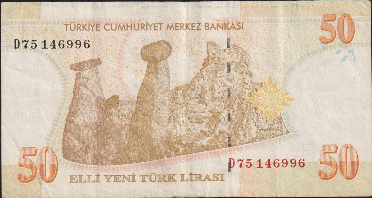 8.Emisyon 50 YTL D75 146996 Çok Temiz