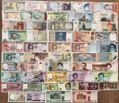 50 Farklı Yabancı Kağıt Para Lotu Çil ( Yeni Liste )