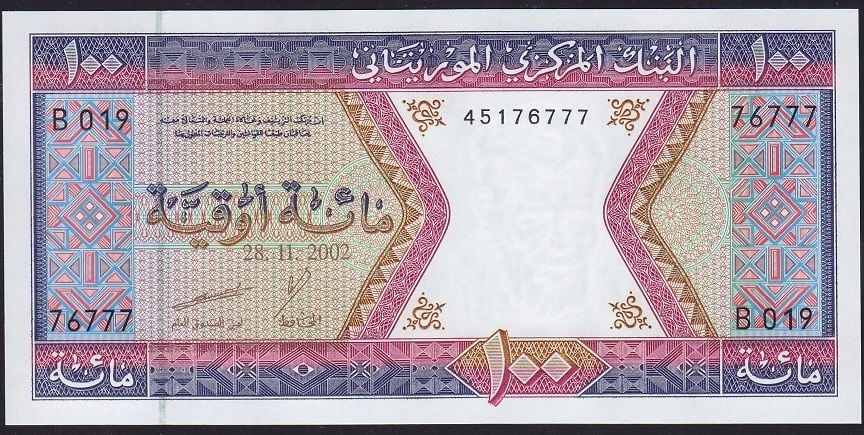 Moritanya 100 Ouguiya 2002 Çil 76777