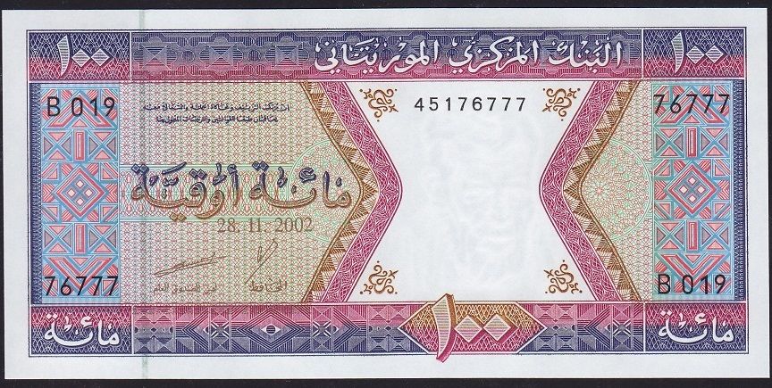 Moritanya 100 Ouguiya 2002 Çil 76777