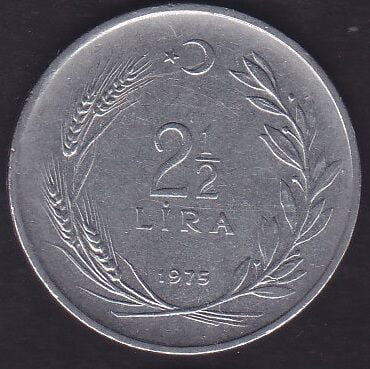 1975 Yılı 2.5 Lira Düz