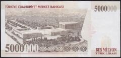 7.Emisyon 5.000.000 Lira I48 457918 Çok Çok Temiz+