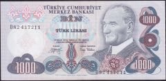 6.Emisyon 2.Tertip 1000 Lira D82 417211 Çok Çok Temiz+