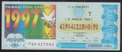 1996 31 ARALIK TAM BİLET T SERİSİ