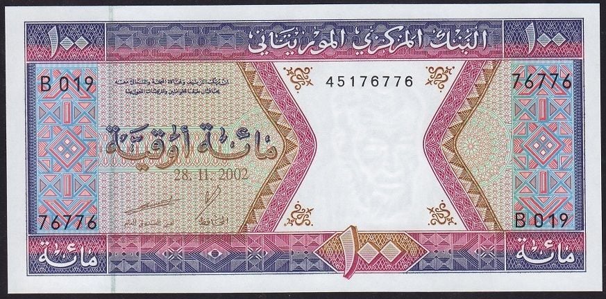 Moritanya 100 Ouguiya 2002 Çil 76776