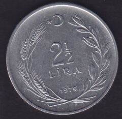 1975 Yılı 2.5 Lira Ters