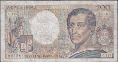 Fransa 200 Frank 1992 Çok Temiz