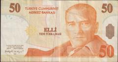 8.Emisyon 50 YTL D70 474213 Çok Temiz