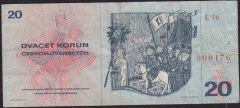 Çekoslovakya 20 Korun 1970 Çok Temiz