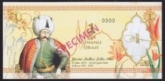 ÖZEL BASKI 1 OSMANLI LİRASI - YAVUZ SULTAN SELİM - HOLOGRAMLI - EMNİYET ŞERİTLİ - SPECİMEN