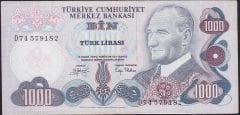 6.Emisyon 2.Tertip 1000 Lira D74 579182 Çok Temiz+