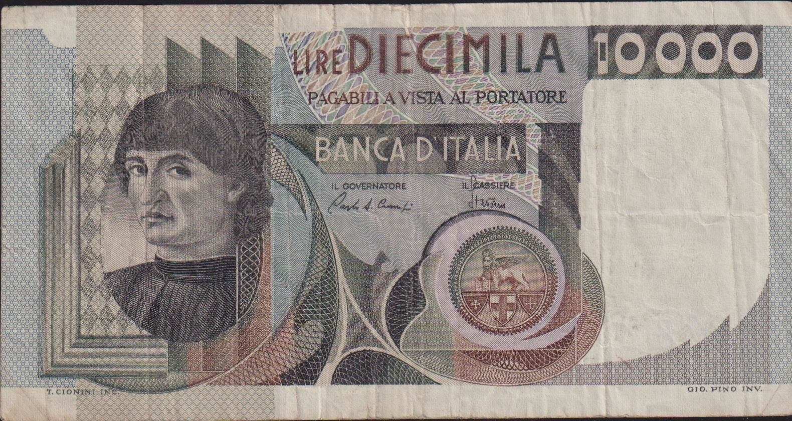 İtalya 10000 Lire 1976 Temiz