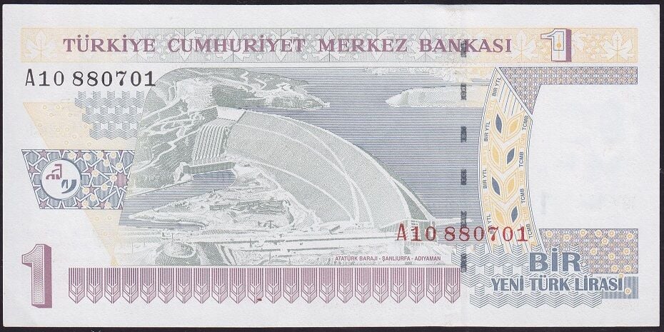 8.Emisyon 1 YTL A10 880701 Çilaltı Çil