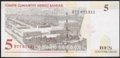 8.Emisyon 5 YTL B77 671411 Çil