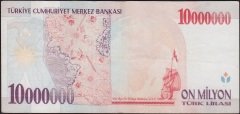 7.Emisyon 10 000 000 Lira E79 719004 Çok Temiz+