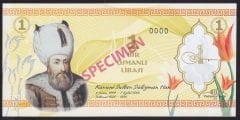 ÖZEL BASKI 1 OSMANLI LİRASI - KANUNİ SULTAN SÜLEYMAN - HOLOGRAMLI - EMNİYET ŞERİTLİ - SPECİMEN