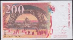 Fransa 200 Frank 1996 Çok Çok Temiz +