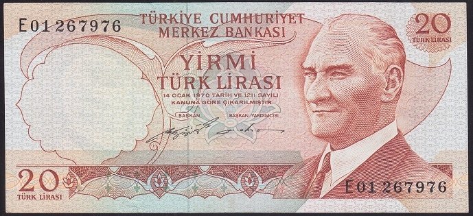 6.EMİSYON 2.TERTİP 20 LİRA E01 267976 ÇÇT ÇİLALTI