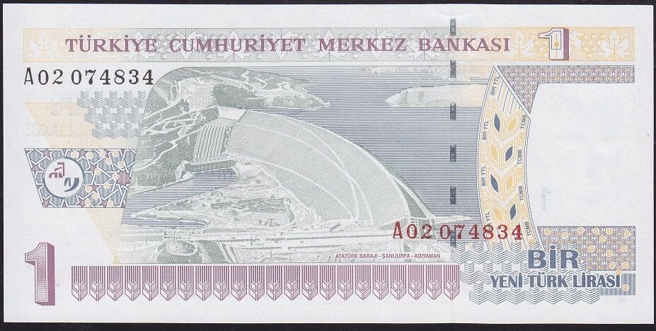 8.Emisyon 1 YTL A02 0748XX Çilaltı Çil