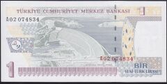 8.Emisyon 1 YTL A02 074834 Çil