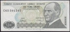 7.Emisyon 1.Tertip 10 Lira C65 591547 Ççt