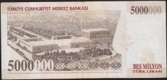 7.Emisyon 5 000 000 Lira J81 866891 Çok Temiz+
