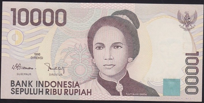 ENDONEZYA 10000 RUPİ 1998 ÇİL