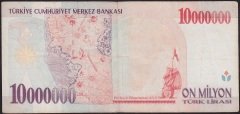 7.Emisyon 10 000 000 Lira E64 029311 Temiz