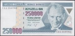 7.Emisyon 1.Tertip 250000 Lira C11 210782 Çil