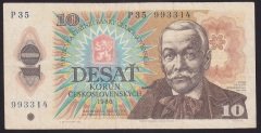 ÇEKOSLOVAKYA 10 KORUN 1986 ÇOK TEMİZ eski kağıt para değerleri