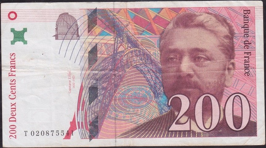Fransa 200 Frank 1996 Çok Temiz