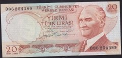6.EMİSYON 2.TERTİP 20 LİRA D86 254389 ÇİLALTI