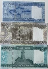 Somali Kağıt Para Lotu 3 Adet Çil