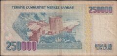 7.Emisyon 1.Tertip 250000 Lira D01 806486 Çok Temiz