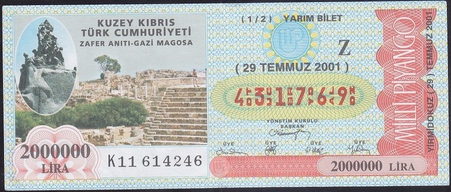 2001 29 TEMMUZ YARIM BİLET - Z SERİSİ