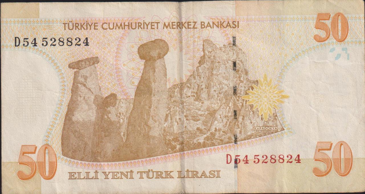 8.Emisyon 50 YTL D54 528824 Çok Temiz