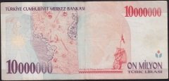 7.Emisyon 10 000 000 Lira E49 807674 Çok Temiz