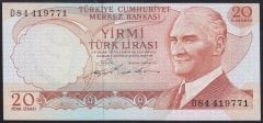 6.EMİSYON 2.TERTİP 20 LİRA D84 419771 ÇİLALTI