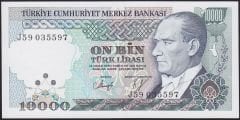 7.Emisyon 4.Tertip 10000 Lira J59 035597 Çil