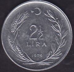 1979 Yılı 2.5 Lira Düz