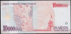 7.Emisyon 10000000 Lira E13 784519 Çok Temiz+